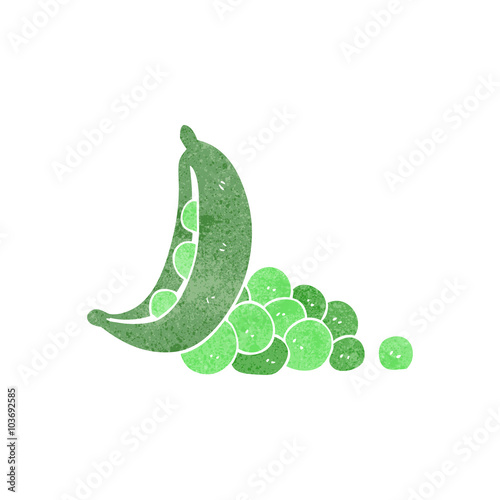 retro cartoon peas in pod