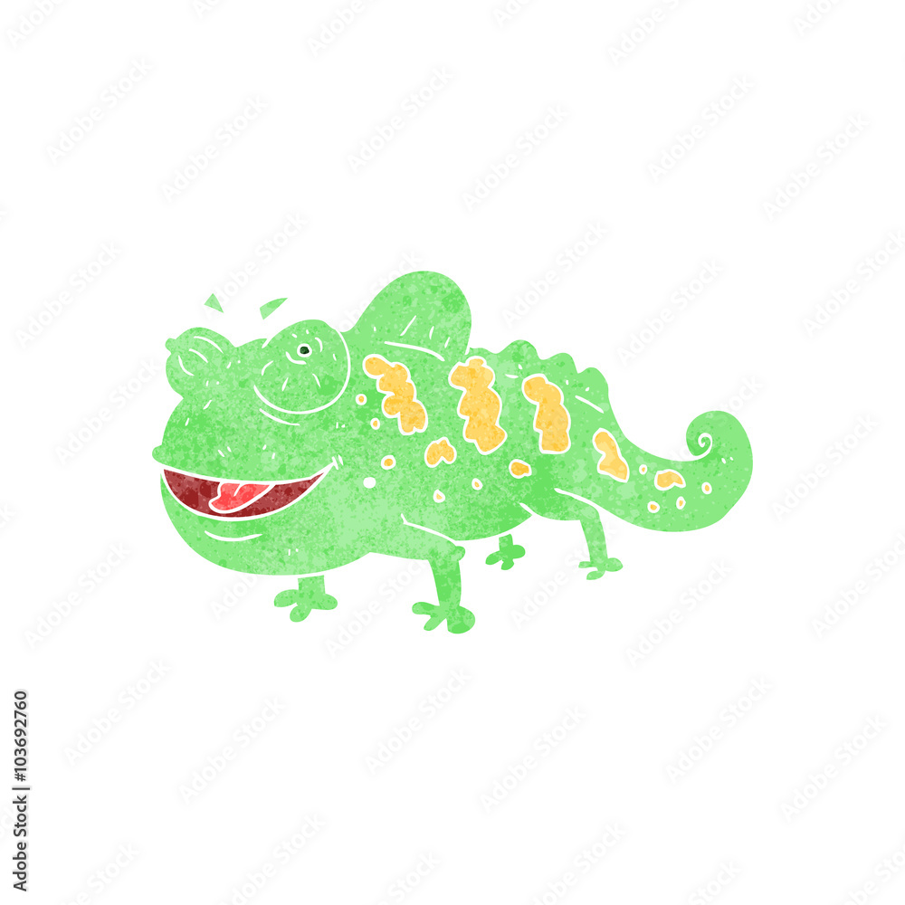retro cartoon chameleon retro cartoon chameleon