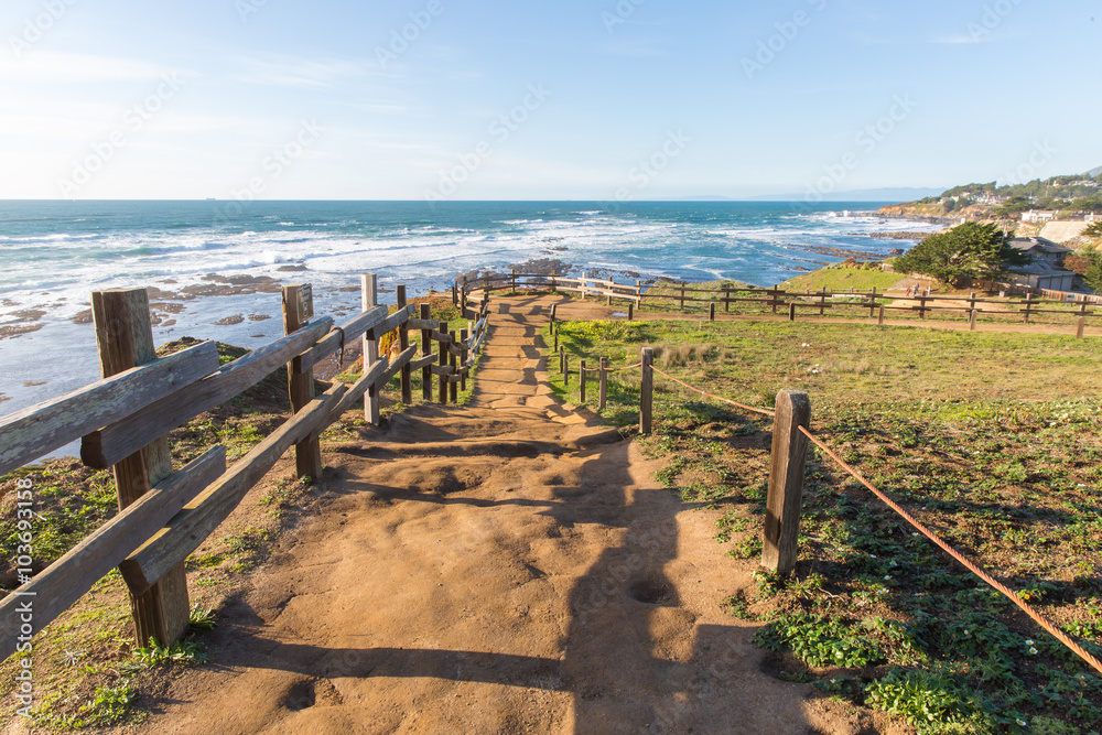 Path to the Beach, Pacific Ocean in California