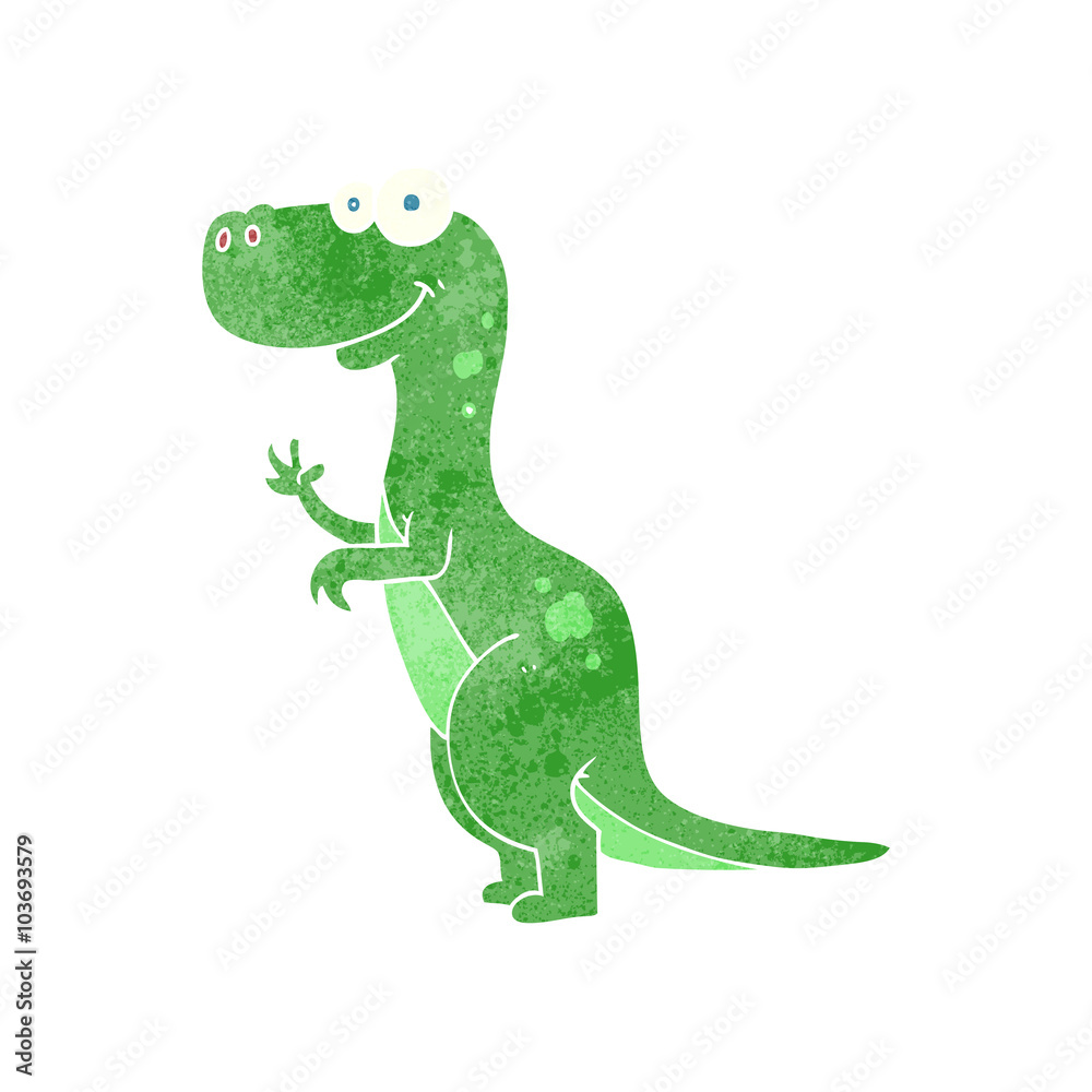 Obraz premium retro cartoon dinosaur