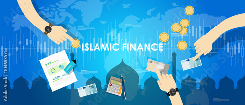 islamic finance economy islam banking money management concept sharia bank 
