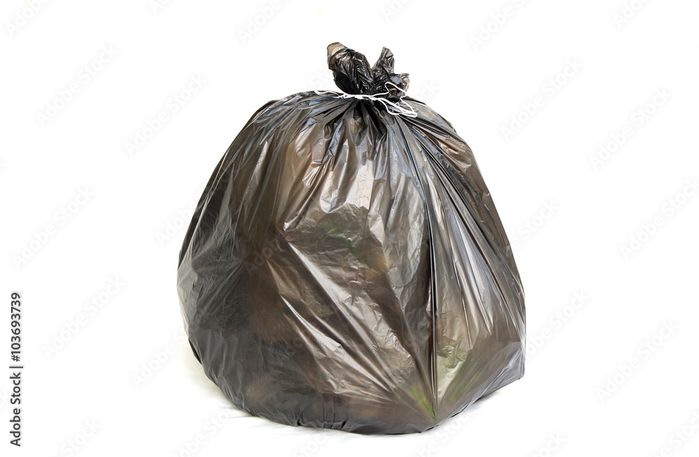 garbage bags isolated on a white background garbage bags isolated on a white background