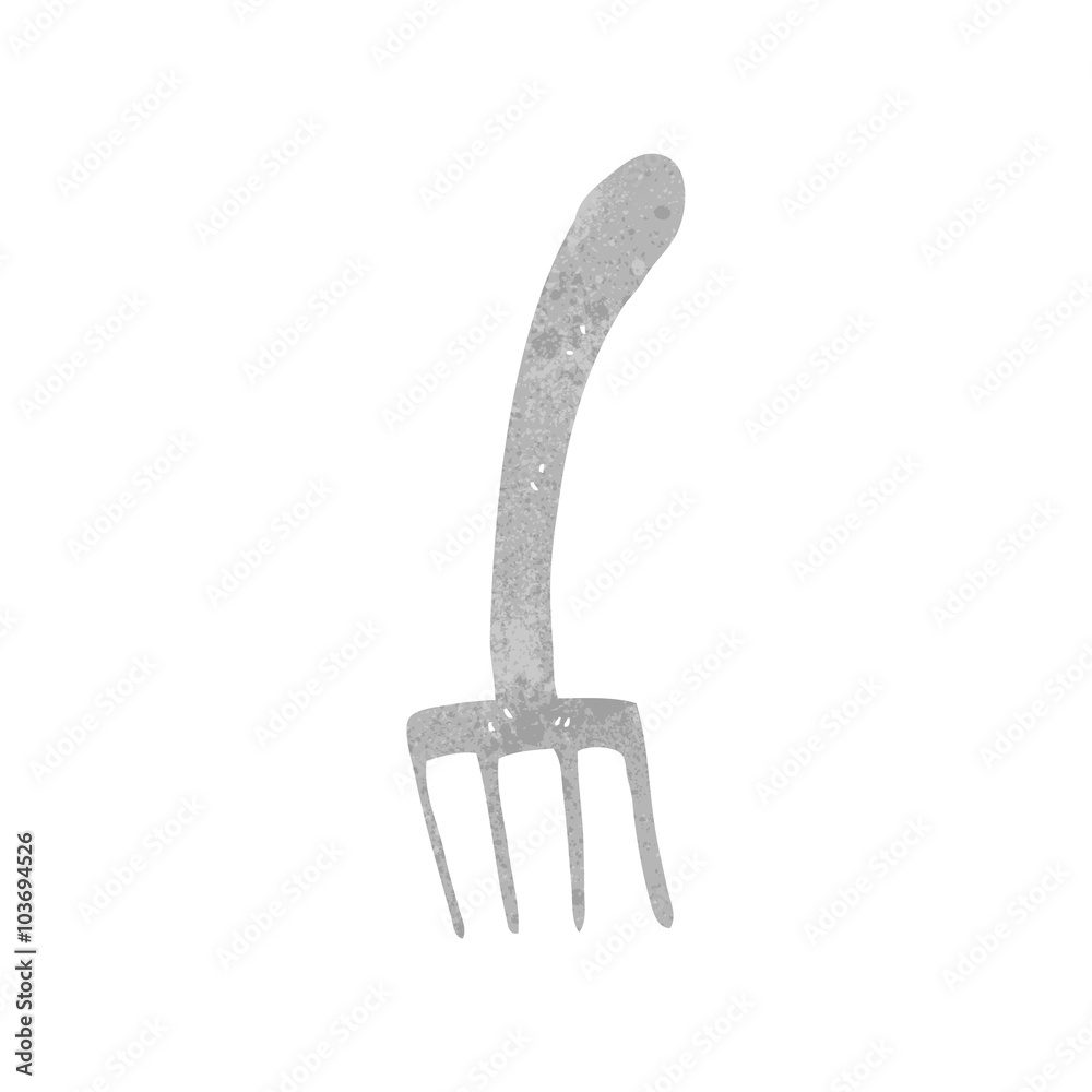 retro cartoon fork retro cartoon fork