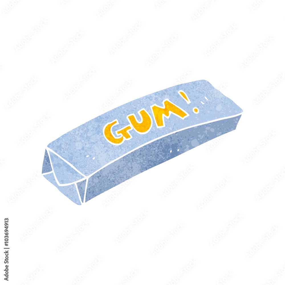 retro cartoon chewing gum Stock Vector | Adobe Stock