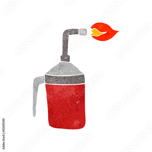 retro cartoon blow torch