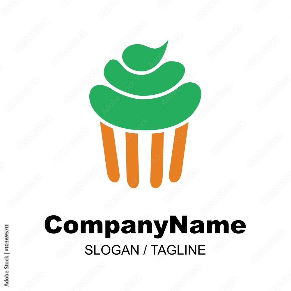 cupcake logo icon Vector