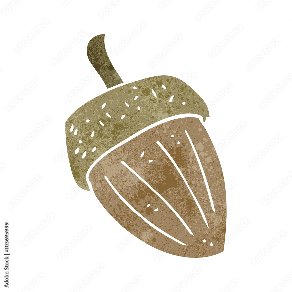 retro cartoon acorn retro cartoon acorn