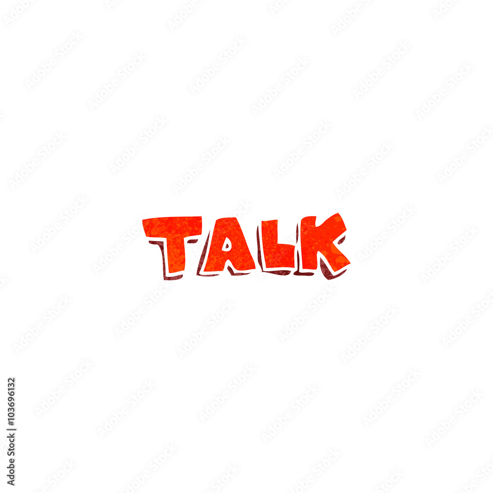 retro cartoon talk symbol