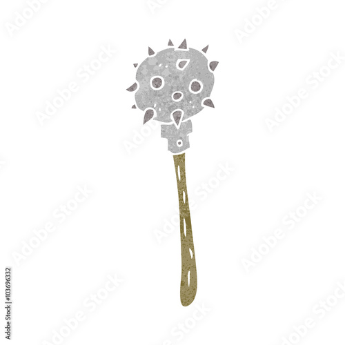 retro cartoon medieval mace