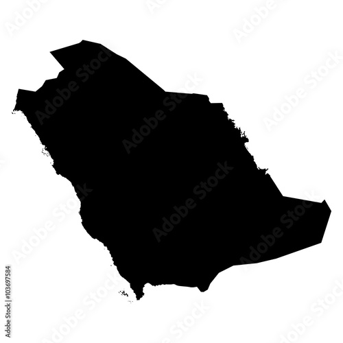 Saudi Arabia map on white background vector