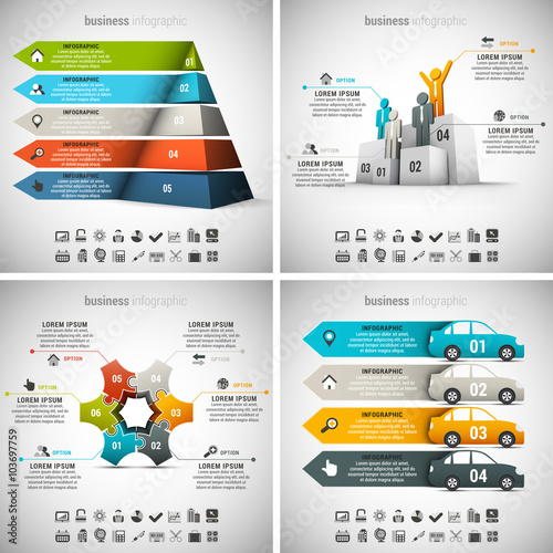 4 in 1  Infographics Bundle