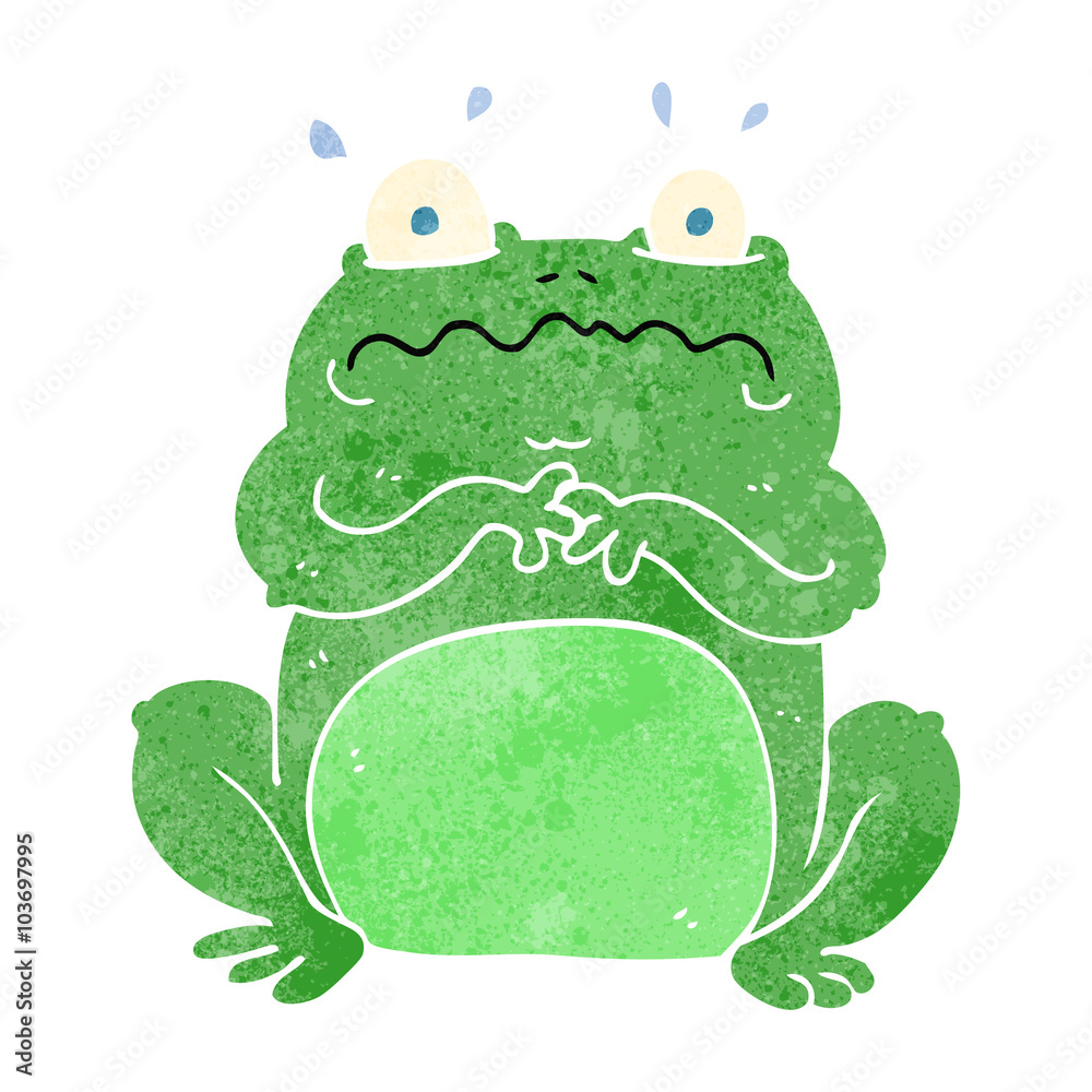 Fototapeta premium retro cartoon funny frog