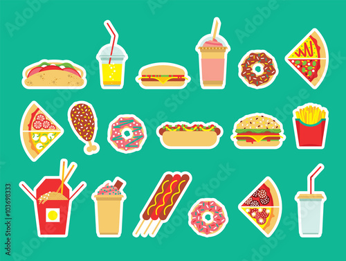 Fast food icon. Fast food isolated. Fast food menu