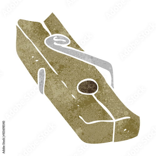 retro cartoon wood peg