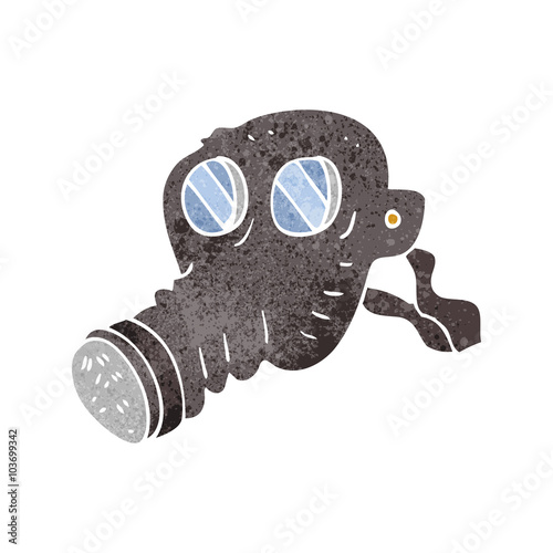 retro cartoon gas mask