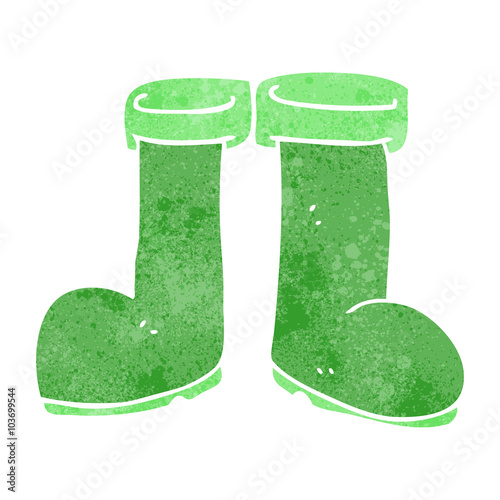 retro cartoon wellington boots