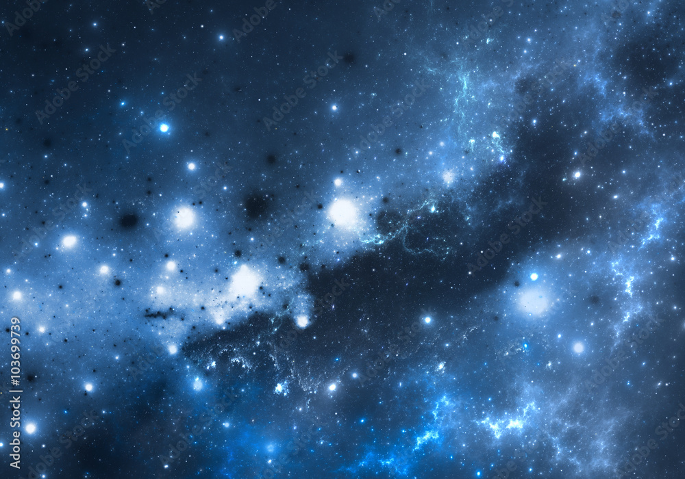 Space background with nebula and stars