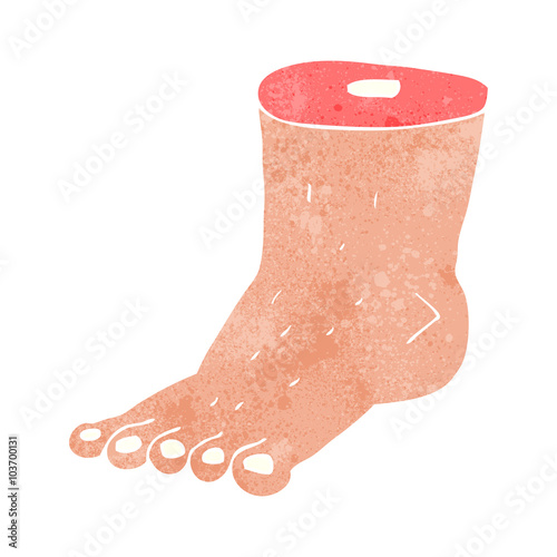 retro cartoon foot