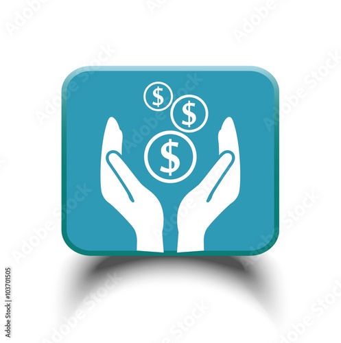 Pictograph of money in hand