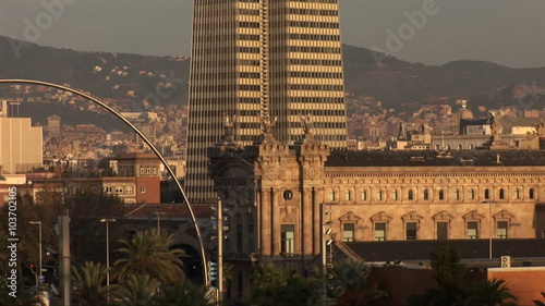 Pan down the Edifice Colon in Barcelona, Spain photo
