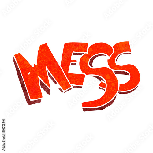 retro cartoon mess
