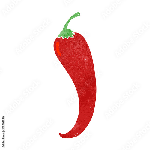 retro cartoon chili pepper