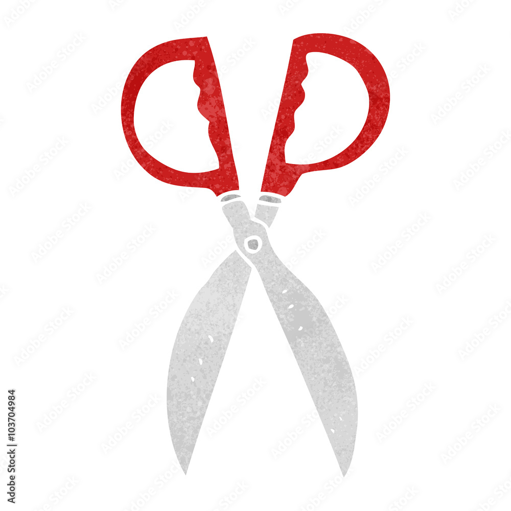 retro cartoon pair of scissors retro cartoon pair of scissors