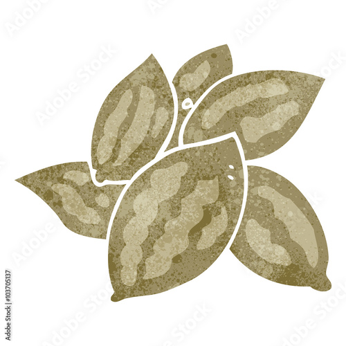 retro cartoon almonds