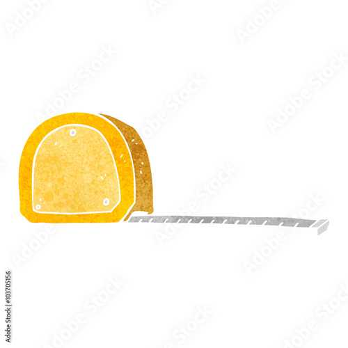 retro cartoon measuring tape
