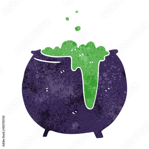 retro cartoon cauldron