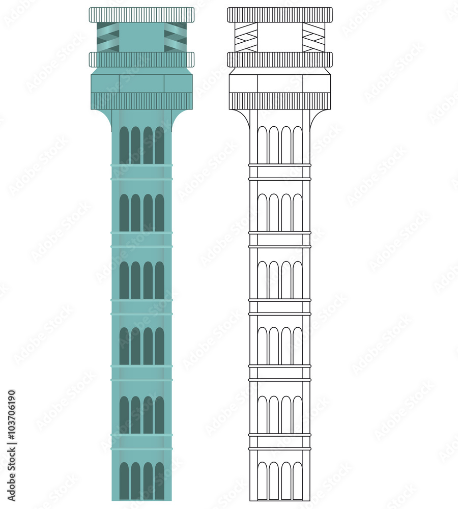  vectors of European monumental cities. 
ELEVADOR DE SANTA JUSTA, LISBOA