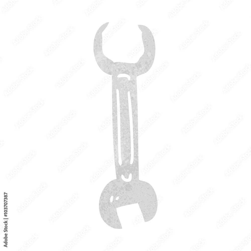 retro cartoon spanner retro cartoon spanner