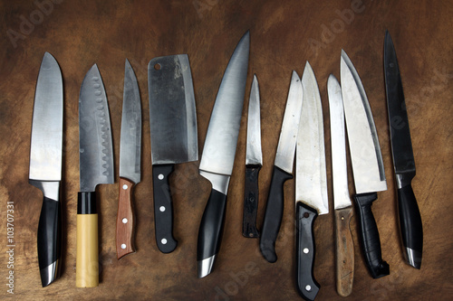 Leinwand Poster kitchen knives