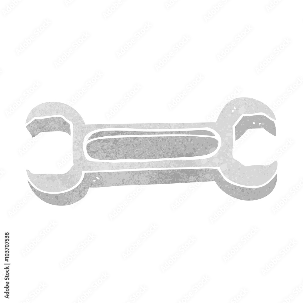 retro cartoon spanner retro cartoon spanner