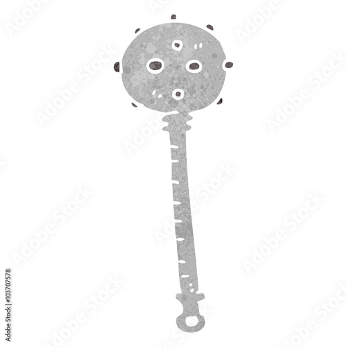 retro cartoon medieval mace