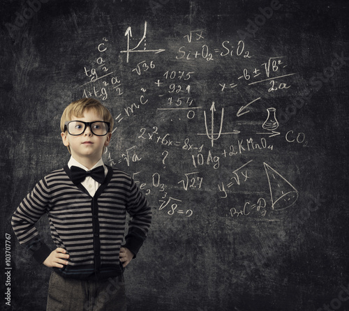 Obraz na plátně Child Learning Mathematics, Children Education, Student Kid