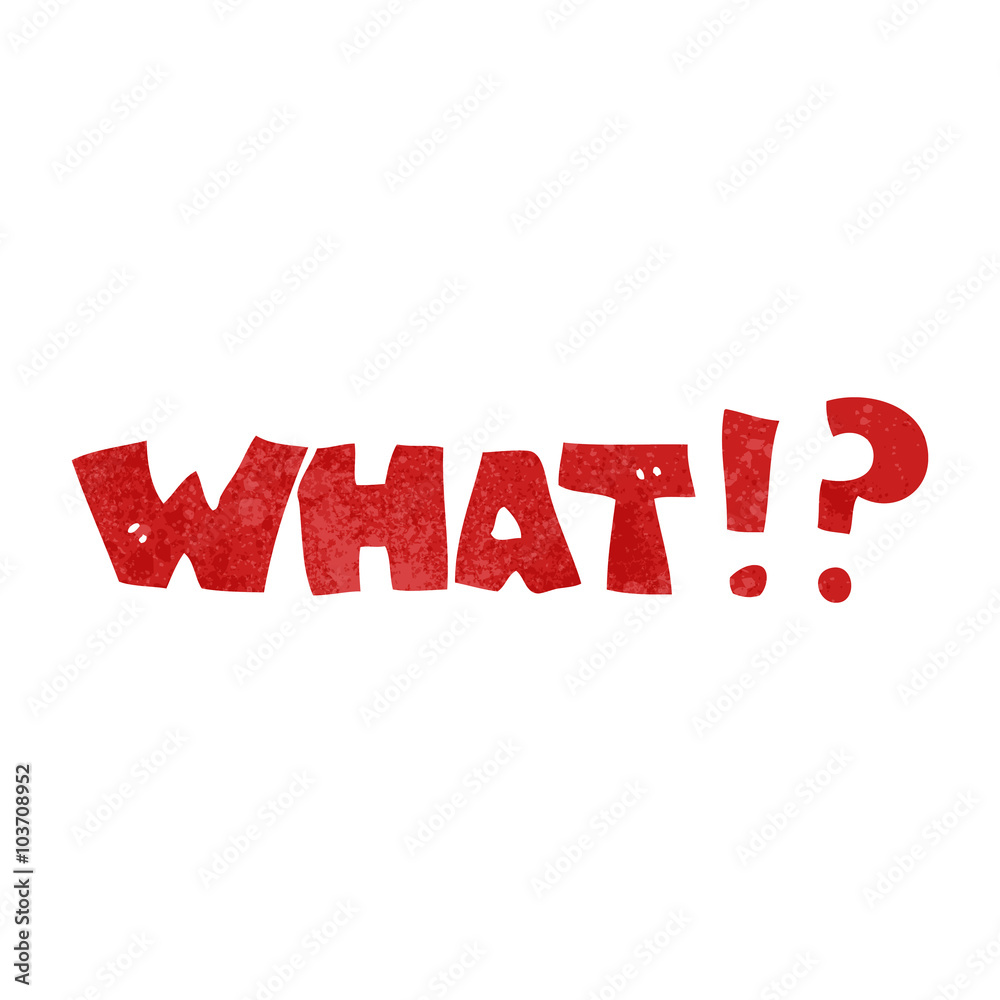 Fototapeta premium retro cartoon shout WHAT!?