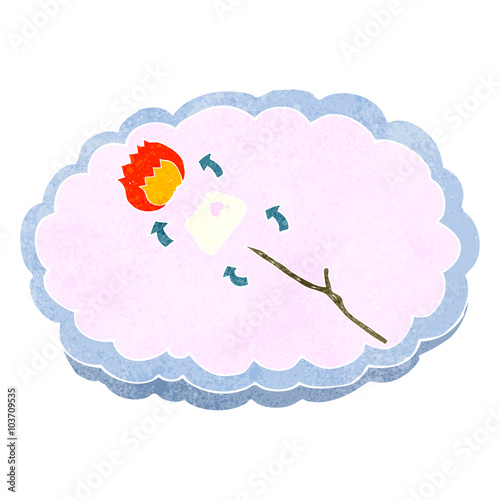 retro cartoon toasted marshmallow process