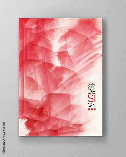 Brochure with Multicolored Blured Backgrounds.