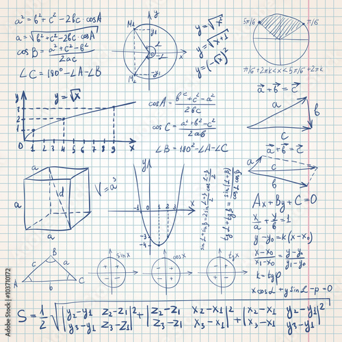 Math sketchy background