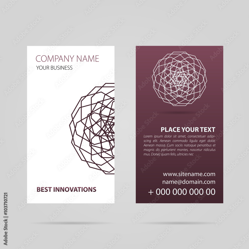 Fototapeta premium Business card with mandala