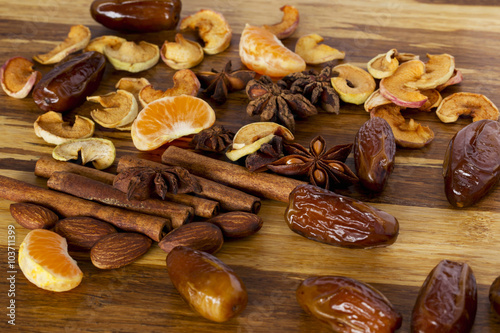 dried fruit and spices