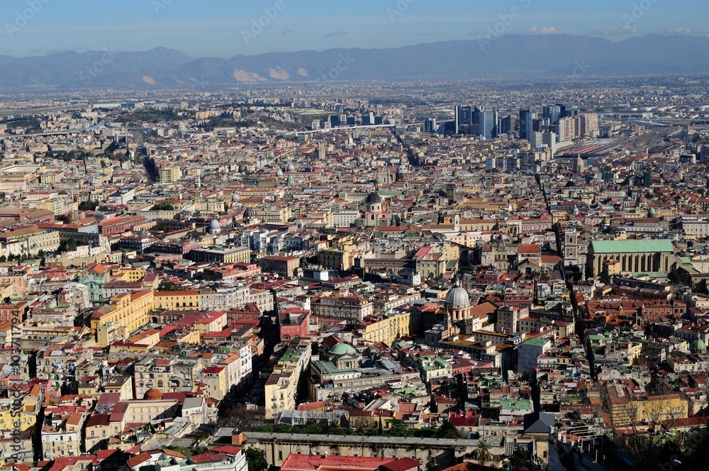 Obraz premium Vista della città di Napoli da Castel Sant'Elmo