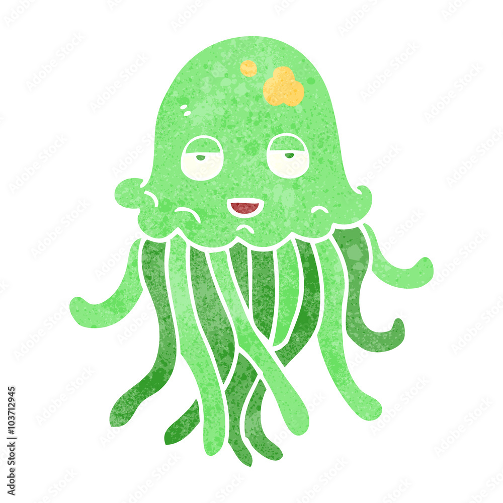 Fototapeta premium retro cartoon octopus