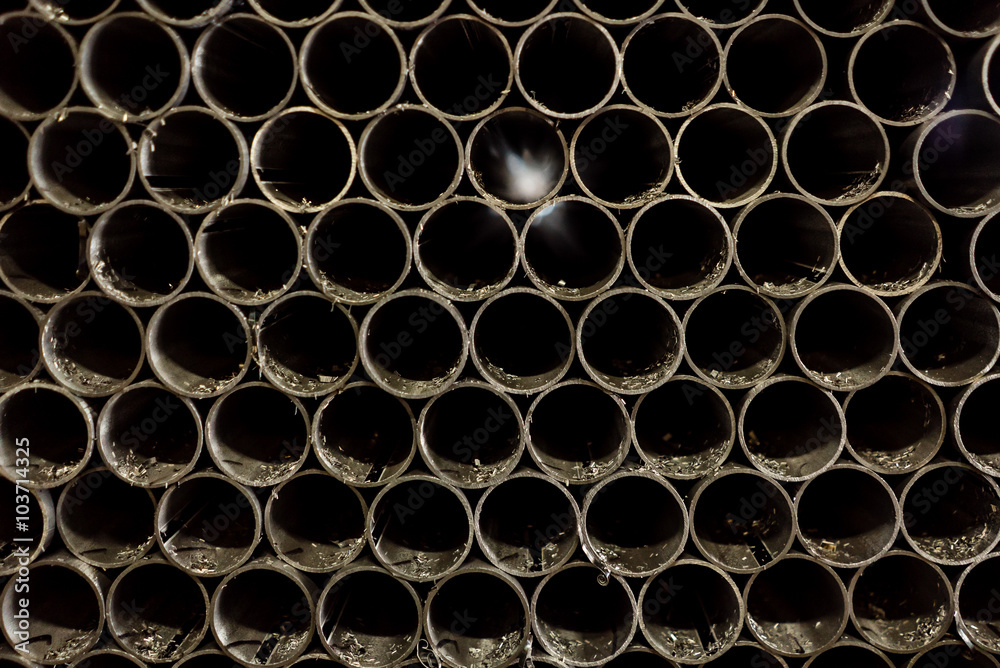 array of round pipes