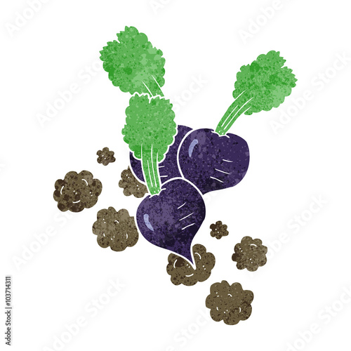 retro cartoon beetroot