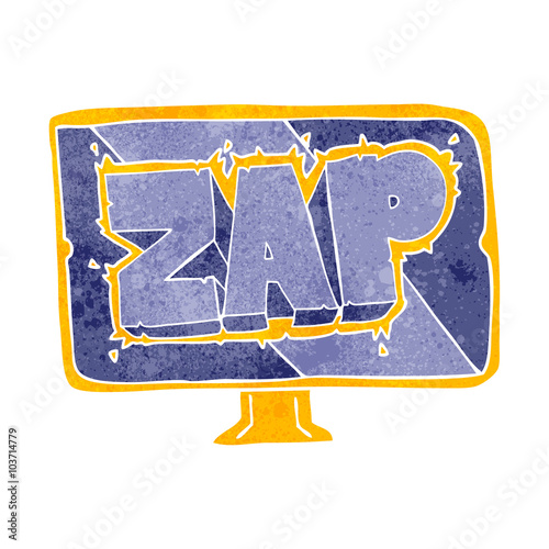 retro cartoon zap screen