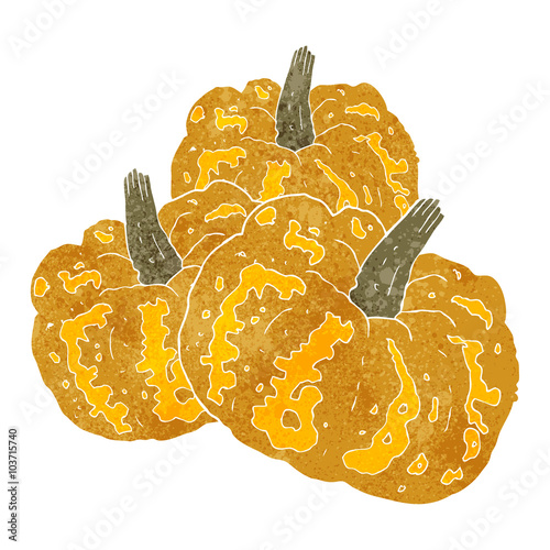 retro cartoon squash