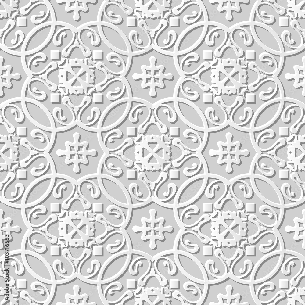 Vector damask seamless 3D paper art pattern background 097 Curve Cross Spiral
Vector damask seamless 3D paper art pattern background 097 Curve Cross Spiral