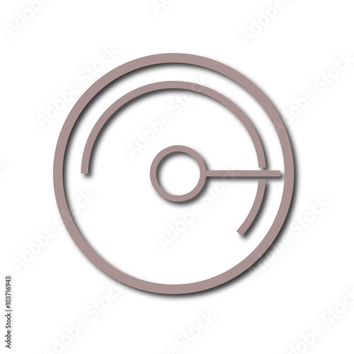 Simple Pressure gauge, manometer icon